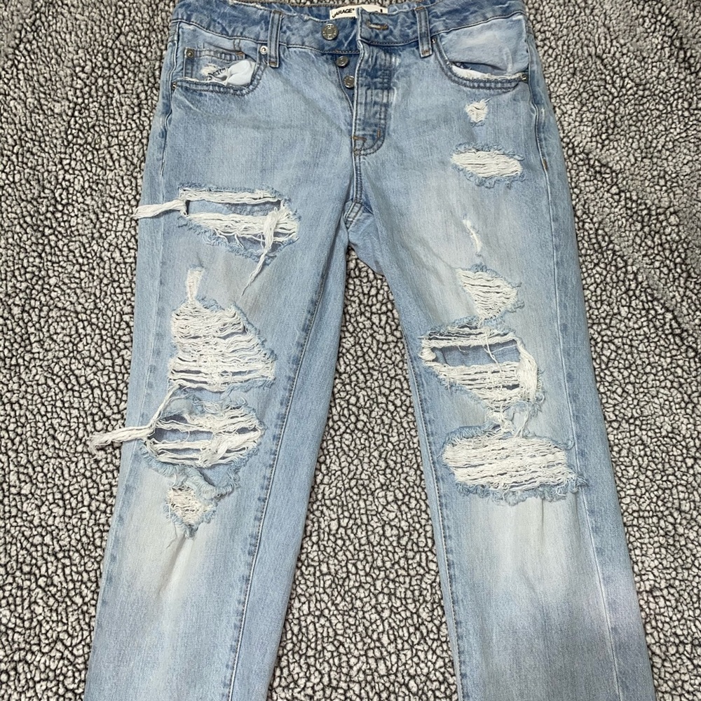 distressed jeans